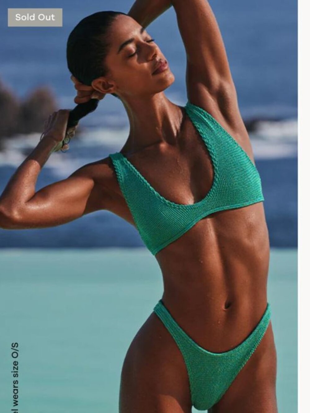 NEW! Bond Eye SCOUT Top SCENE Bottom bikini Crinkle Bikini RED Minimalist